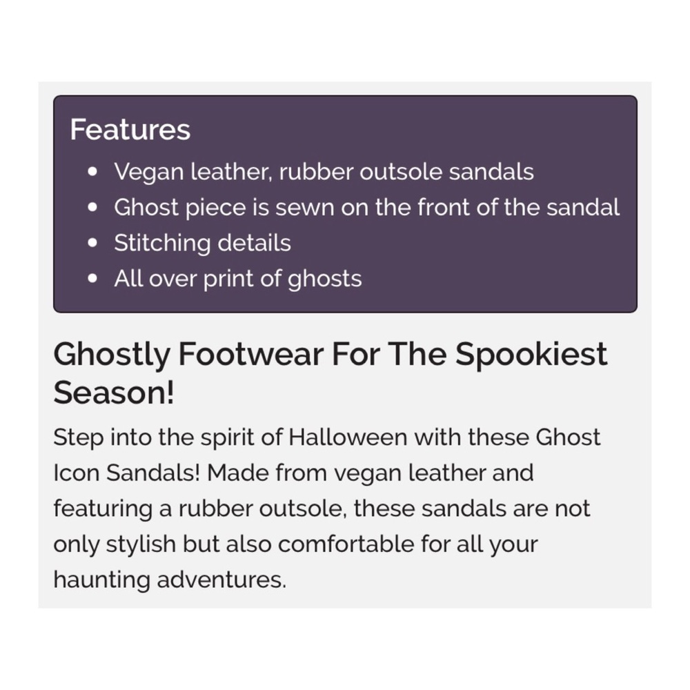 new in box! strangecvlt betty phantom sandal 7 halloween ghost shoe sold out - Picture 3 of 3